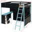 Lit mezzanine double avec bureau et lumière-78040874