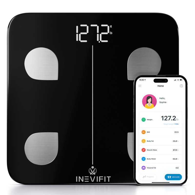 INEVIFIT Smart Digital Body Analysis Scale, Black