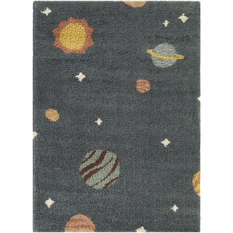 Hibbard Rectangle Geometric Polypropylene Plastic Rug, Rectangle 4'4" x 6'
