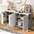 57.5"W Sideboard with Racks, Adjustable Shelves and Side Hooks-871351057