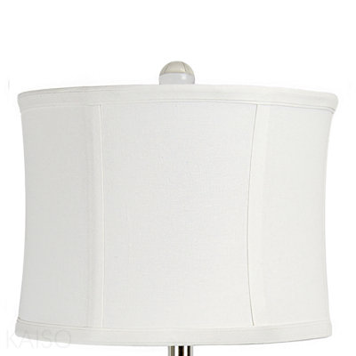 Diamond Torch 25.75" Contemporary Crystal Table Lamp In Clear K9 Crystal With Off-White Linen Shade And Polished Nickel Accents From Grandview Gallery  - Set Of 2