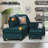  94.49” L-shaped Corduroy Deep Seat Modular Sectional Sofa Couch For Living Room-775179380