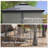 Outsunny Metal Patio Gazebo, Double Roof Outdoor Gazebo Canopy Shelter with Tree Motifs Corner Frame and Netting, for Garden, Lawn, Backyard, and Deck