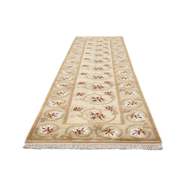 Tapis de couloir beige clair Pham 2 pi 8 po x 9 pi 9 po