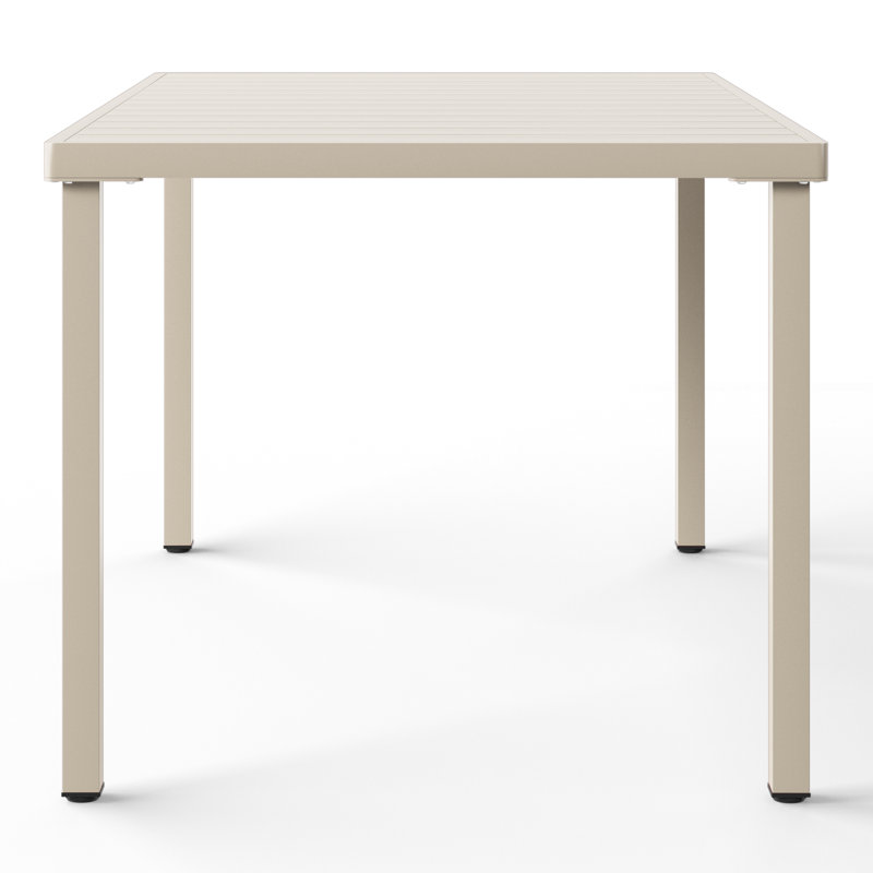 6-Person Outdoor Rectangular Dining Set, Beige