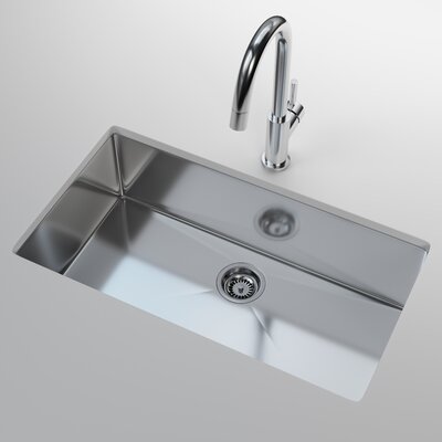 Cantrio Premium Stainless Steel Single Kitchen Sink with 32"" x 18"" x 9.25"" Dimensions -  Cantrio Koncepts, KSS-3218-1