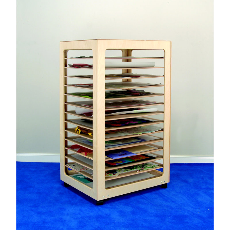 14 Compartment Manufactured Wood Shelving Unit