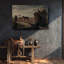 «Texas Sunset Cowboy», art sur toile - décor rustique occidental-590649017