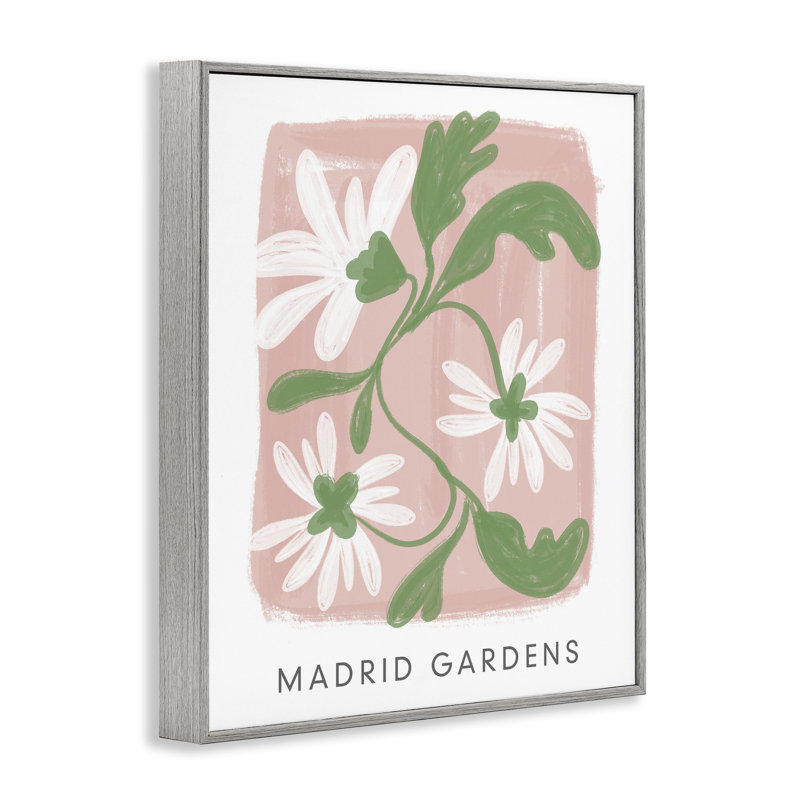 Giclée encadrée de fleurs du jardin de Madrid, dessin de Lucille Price, H 20 po x l 16 po, Estampe numérique Farmhouse