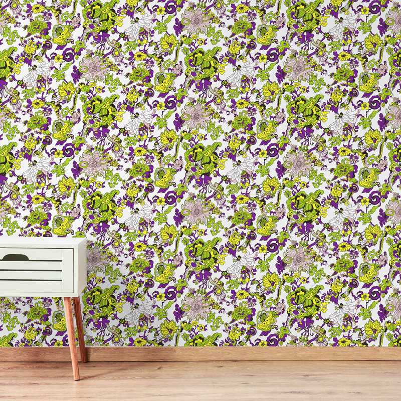 Dragon Flowers, Spring Green, Paper