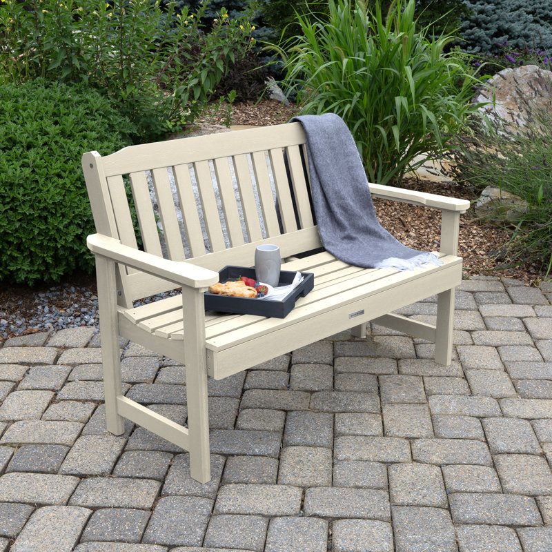 Banc de jardin en plastique Arbnora, Blanchir