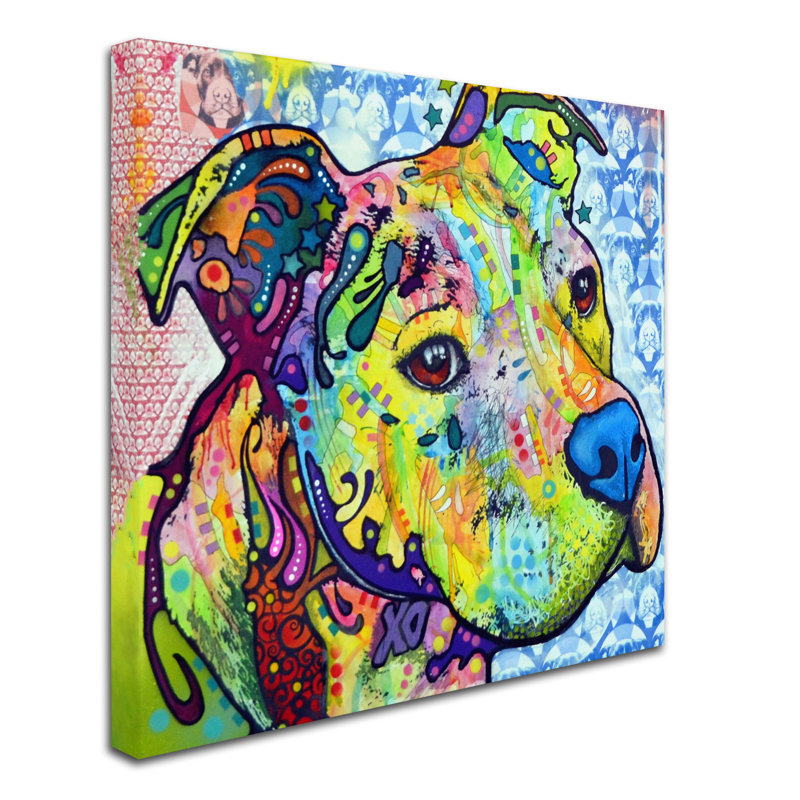 « réfléchie pitbull iii », impression, H 35 po x l 35 po x P 2 po, Toile tendue