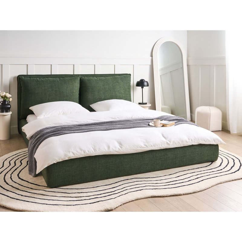 Upholstered Bed, Fabric, Green, Super King (6')