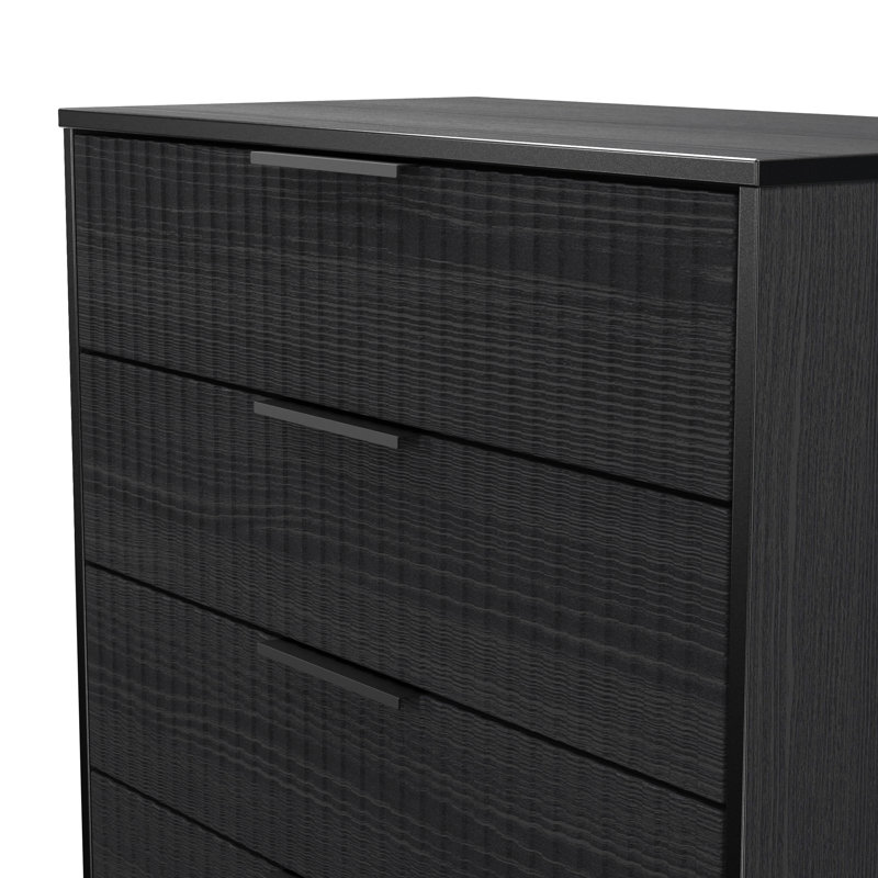 Bernat 77cm W 4 - Drawer Chest of Drawers, Black