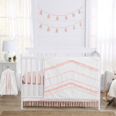 Sweet Jojo Designs BohoFringe-WH-PINK-Crib-4