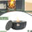 36-Inch Fire Pit Table For Garden, Gray Magnesium Oxide, Electronic Pulse Igniter, Two - Stage Flame Round Backyard, 50000 , Finish, Stainless Steel Burner, Easy Ignition
