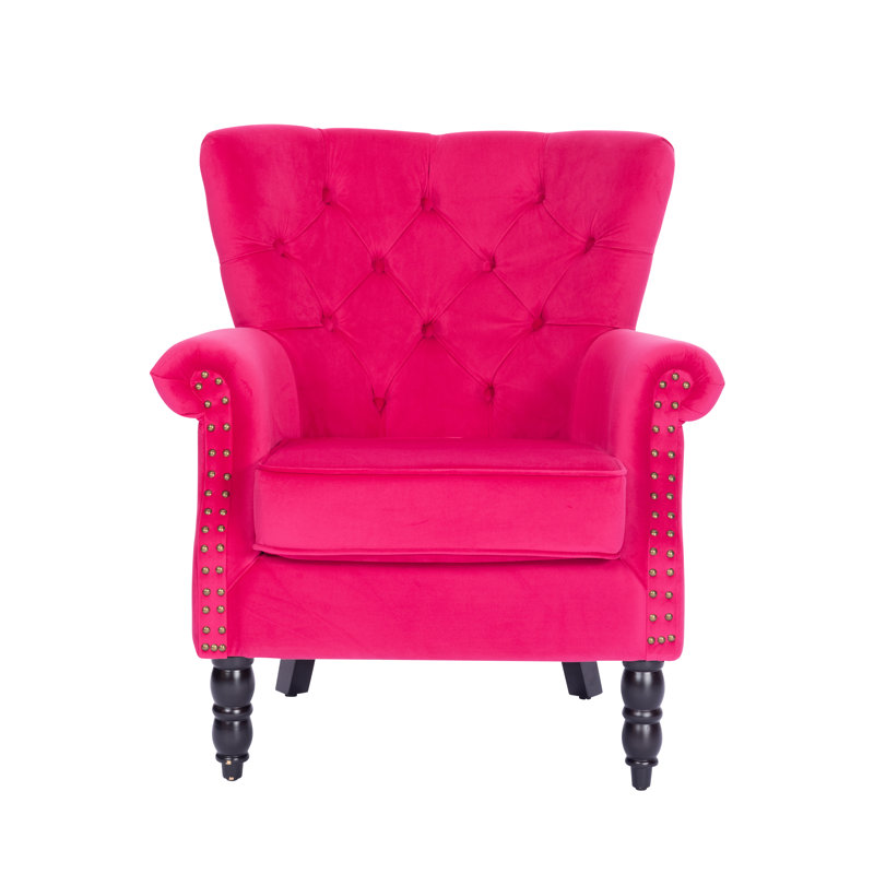 Liana Harmonsburg Accent Wingback Chair, Pink