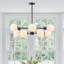 Lustre spoutnik moderne 8 lumières avec abat-jour en verre givré-47907828-49547387