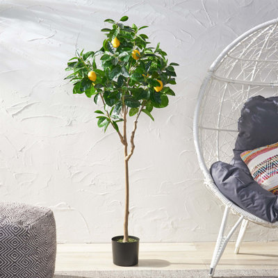 Artificial Lemon Tree for Interior Decoration, Bringing the Freshness of Nature and a Touch of Mediterranean Charm to Your Home.