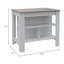 Ensemble de cuisine 2 pièces 8 tablettes 2 portes Roblar, îlot de cuisine et garde-manger blanc et gris clair-1056174991