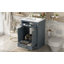 Meuble-lavabo 24 po avec lavabo en céramique intégré, armoire de salle de bain avec 2 portes, 1 tiroir basculant et meuble-lavabo simple pour salle de bain de petite et moyenne taille-1688311579