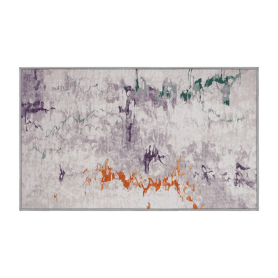 Tapis gris lavable à la machine