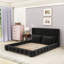 Lit plateforme tapissier avec 2 coussins-393165505-393165507
