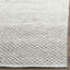 Tapis géométrique en coton fabriqué à la main gris clair / ivoire Amaya-63705120
