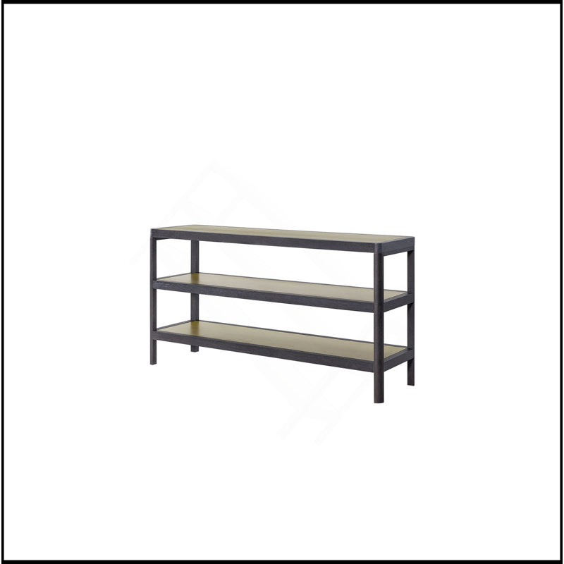 Console Table W/ Metal Insets