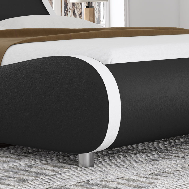 Lit standard Charilyn, Grand, Noir et blanc