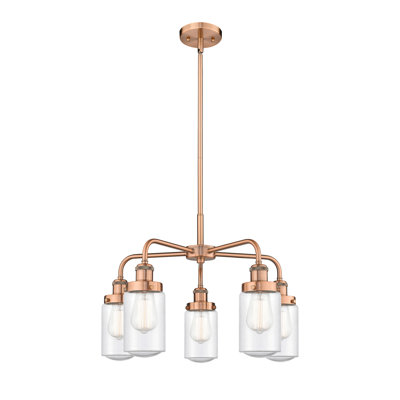 Lustre classique / traditionnel à 5 lumières en verre à intensité variable Erkson