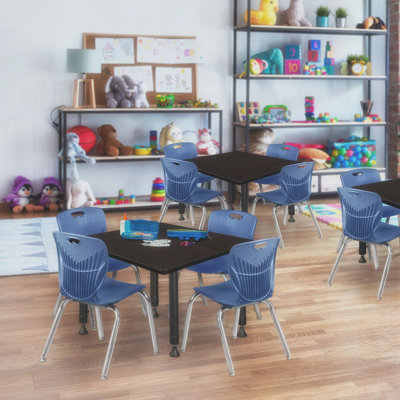 Kee Square Breakroom Table and 12" Chair Set