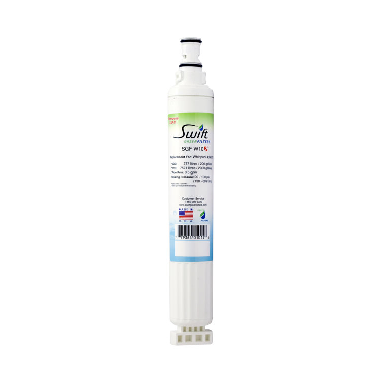 SGF-W10 Rx Compatible Refrigerator Water Filter for 4396701, EDR6D1, FILTER 6, 46-9915.