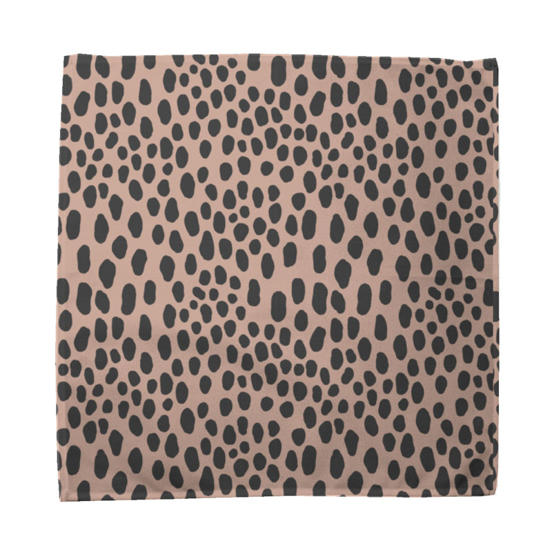 Cadi 100% Cotton Animal Print Square Napkin, Pink