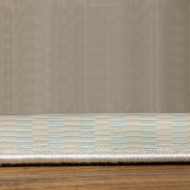 Tapis beige / bleu / blanc, Rectangle 10 pi x 15 pi