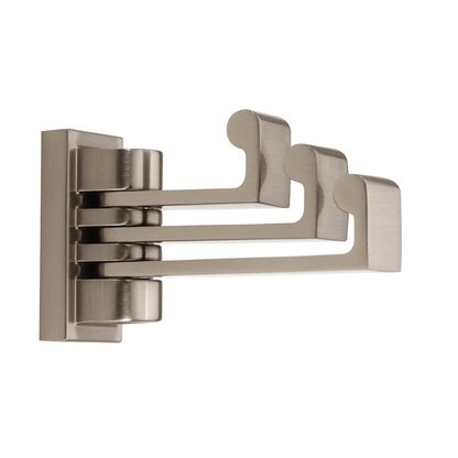 Double bathroom robe hook made of stainless steel, bright finish