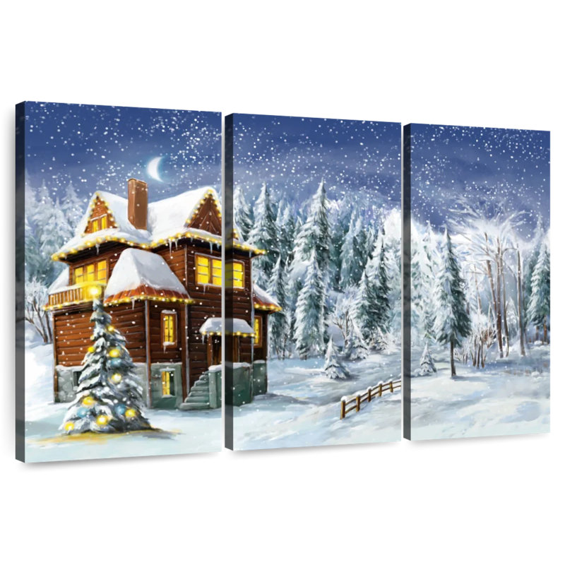 Lelend Christmas Cottage, H 14 po x l 23 po