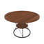 Table de salle à manger extensible ronde pour 4 à 6 personnes avec tablette de rangement et base en métal