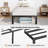 Lutherville 14'' Black Metal Platform Bed Frame With Steel Slat Support, No Box Spring Needed-989472396-953011261