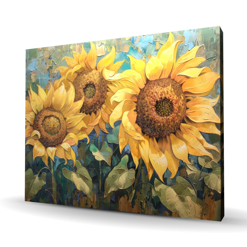 Tournesols, toile orange | Magnifique décoration intérieure