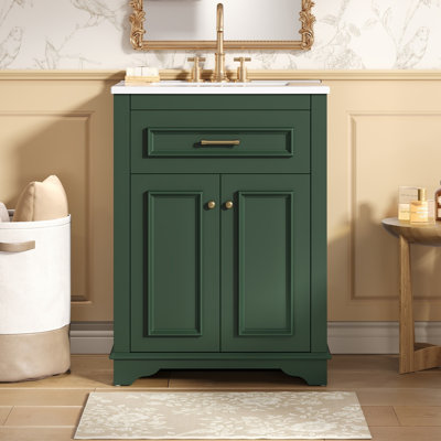 Meuble-lavabo 24 po avec lavabo en céramique intégré