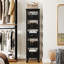 Commode de rangement noire 5 tiroirs-1303053345