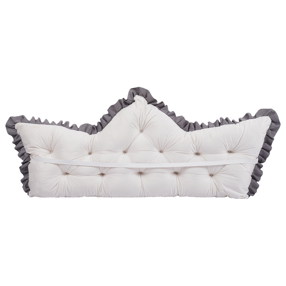 Crown-Shaped Tufted Headboard Pillow
