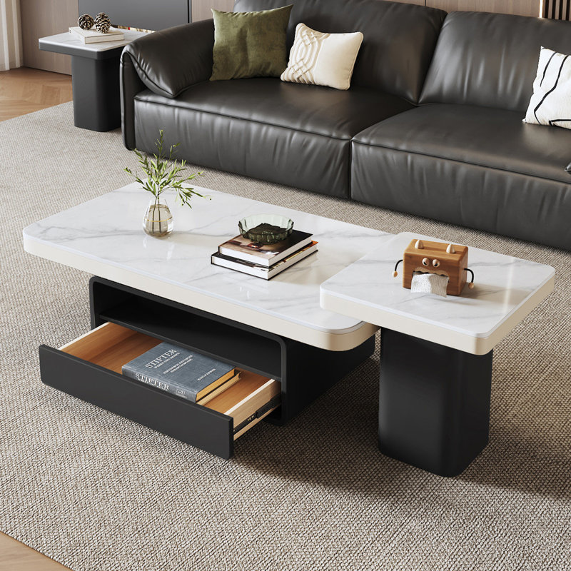 Osée, Blanc / gris pâle / noir, H 16,53 po x L 43,3 po x l 23,62 po