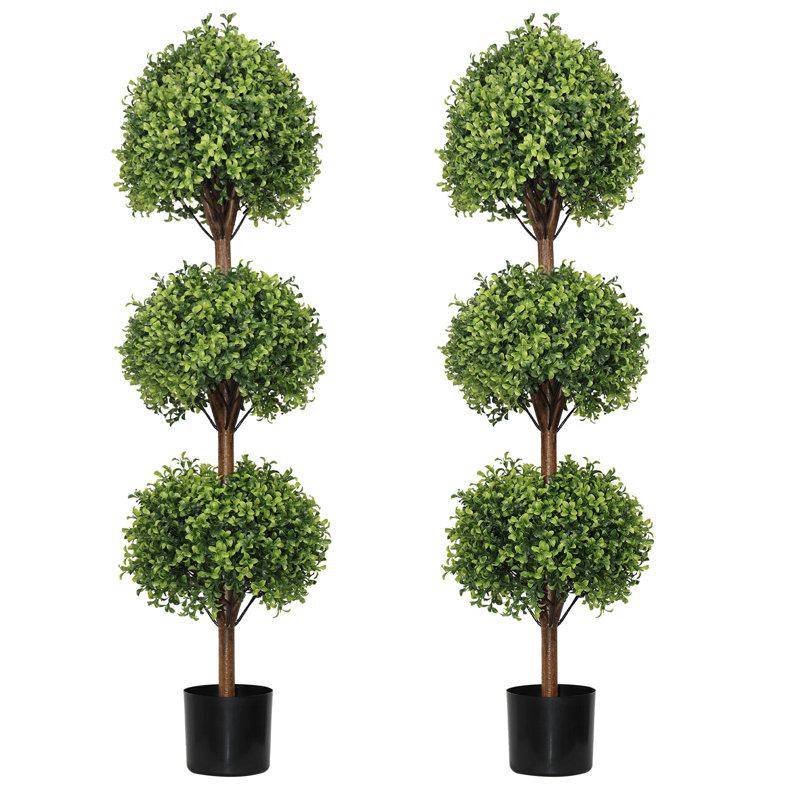 Topiaire de buis vert artificiel 55 po