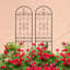 86.7" X 19.7" Rustproof Metal Garden Trellises 4, For Rose Bushes, Outdoor Flower Thriving, Black, Easy Assembly, Composition , Lift Up, To Assemble, Framework
