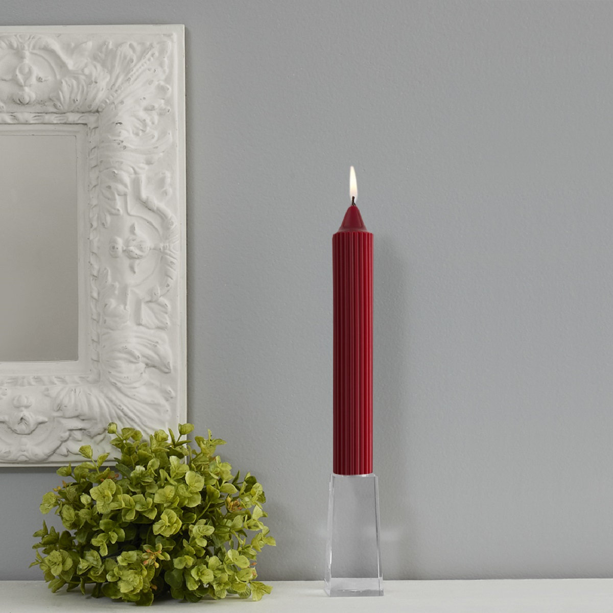 Root Candles Unscented Taper Candle, Garnet, 9" H x 1.25" W x 1.25" D