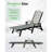 Durable Patio Lounge Chairs, Grey Hdpe Chaise With Adjustable Backrest For Relaxation