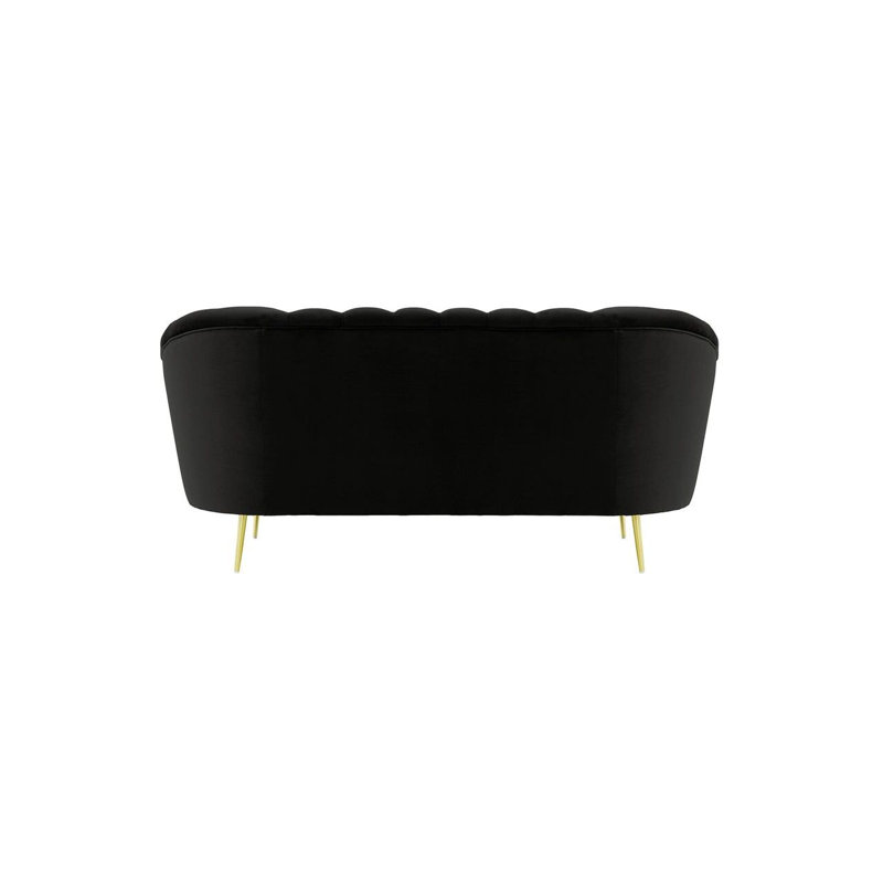 Bariaa 2 Seater Velvet Sofa, Black