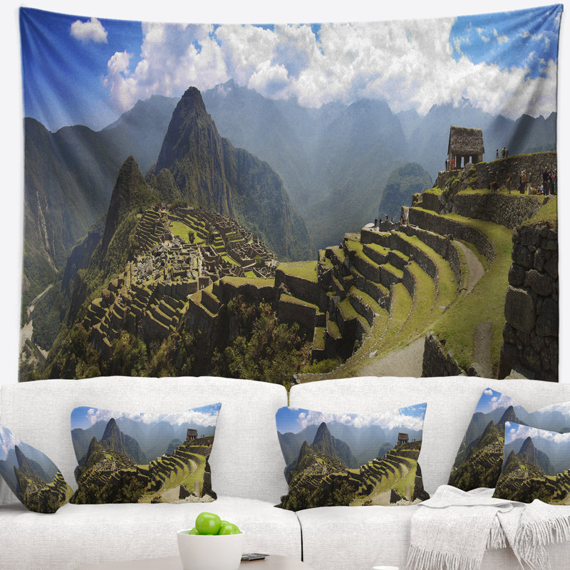 Paysage photo machu picchu panorama tapisserie, H 32 po x l 39 po